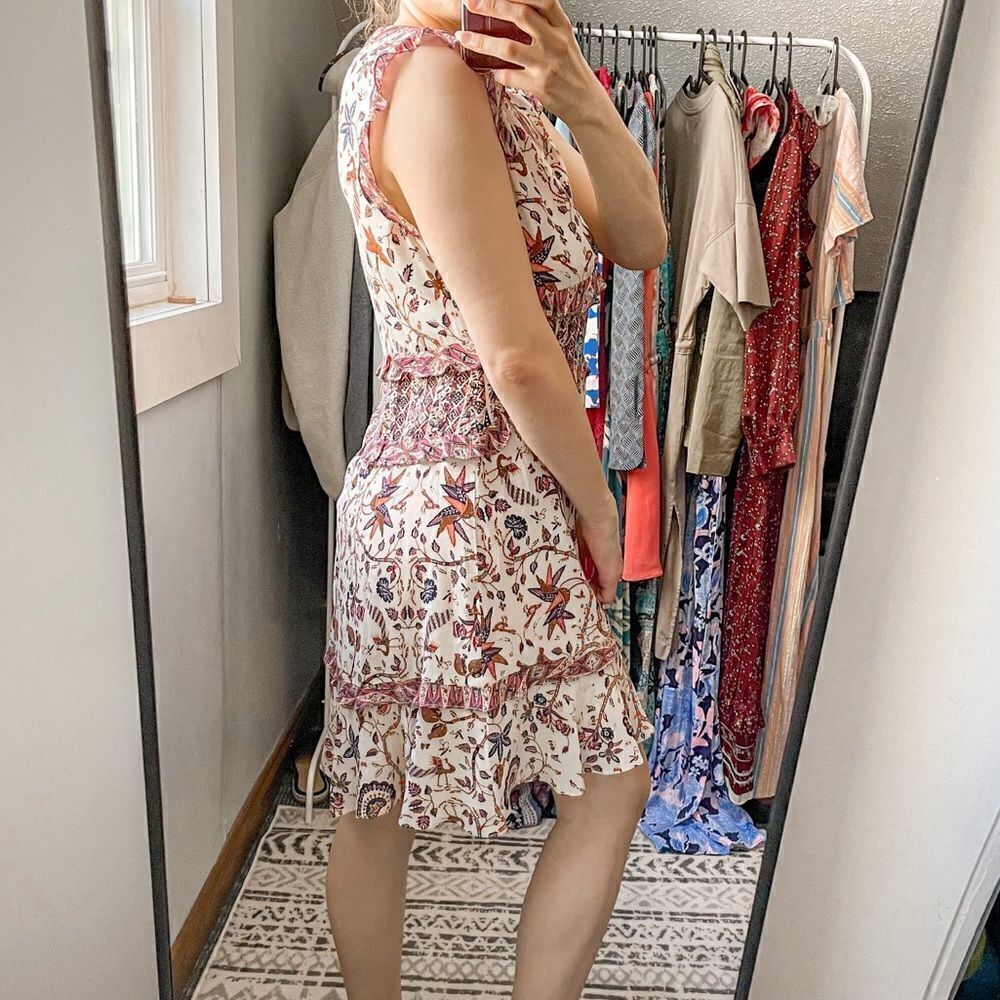 Nicole Miller Collection Silk Blend Mini Dress Multi Print - Picture 3 of 8